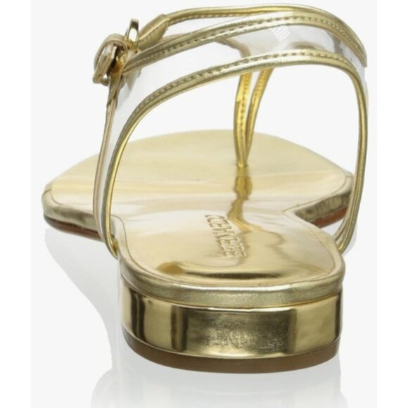 Bernardo Women’s Parker Gold Leather Thong Sandals Flat Strappy Minimalist 9.5 M - Picture 10 of 13